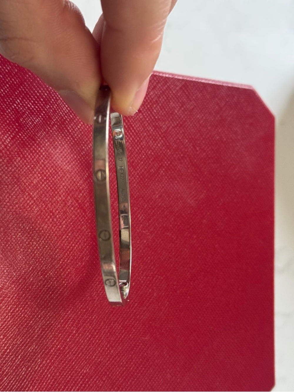 Cartier Love bracelet (authentic) with red box & certificate - Picture 3 of 5